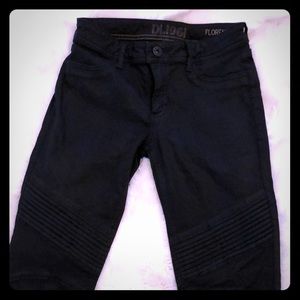 Black moto skinny jeans by DL1961
